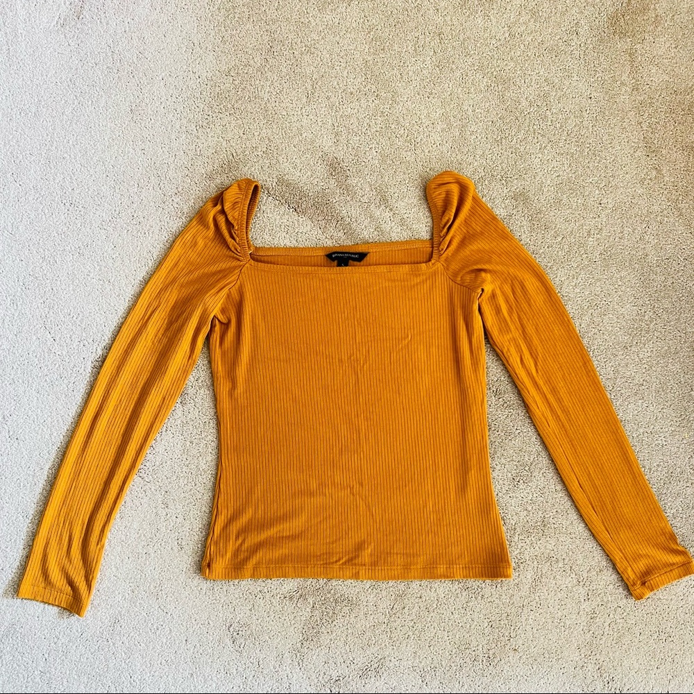 New Banana Republic Square Chest Ribbed Top